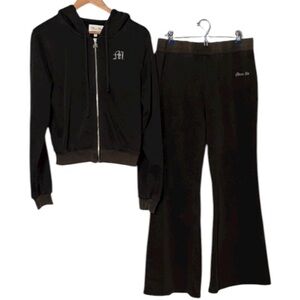 Miss Me Washed Black/ Brown Track Suit